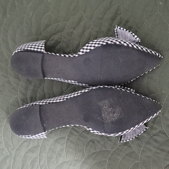 Black & White Checked Flats Size 10 - Picture 3 of 4